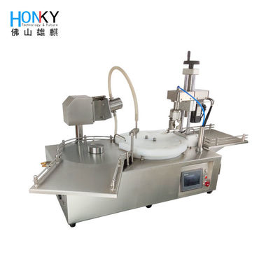 Tabletop Using Semi-auto Liquid Bottle Filling And Capping Machine With Ceramic Piston Pump For Essential Oil Filling