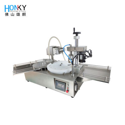 Tabletop Using Semi-auto Liquid Bottle Filling And Capping Machine With Ceramic Piston Pump For Essential Oil Filling