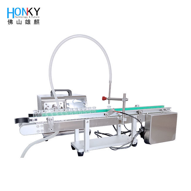 เครื่องบรรจุขวดขนาดเล็กแบบ Desktop Conveyor ด้วยความแม่นยําสูง สําหรับการบรรจุขวดชุดเล็ก