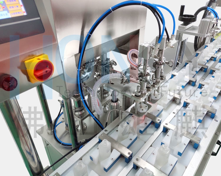 Compact Automatic Filling Machine with Touchscreen Operation and PLC Control for Cosmetic Bottles – Stainless Steel Construction