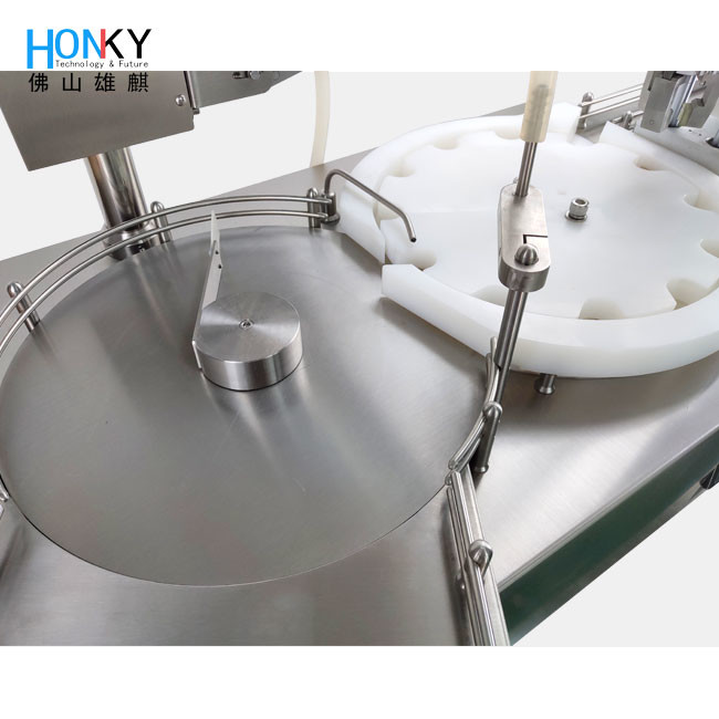 Tabletop Using Semi-auto Liquid Bottle Filling And Capping Machine With Ceramic Piston Pump For Essential Oil Filling