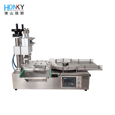 Desktop Using Automatic 5ml Vial Crimp Capping Machine With Dual Capping Head สําหรับการบรรจุขุ่นแห้งแข็ง