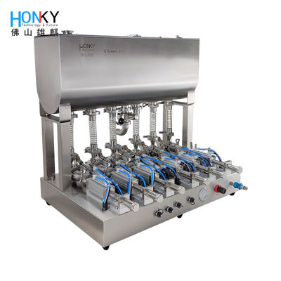 เครื่องบรรจุน้ำมันหล่อลื่นความเร็วสูง 6 หัว 8000BPH 500W
