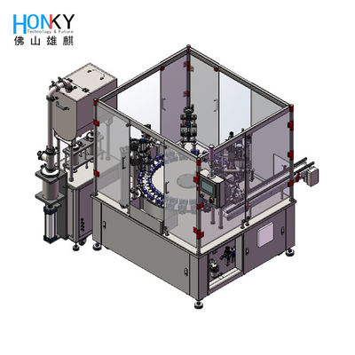 เครื่องบรรจุและปิดฝาขวดโลชั่น 45BPM สำหรับบรรจุครีมเครื่องสำอาง