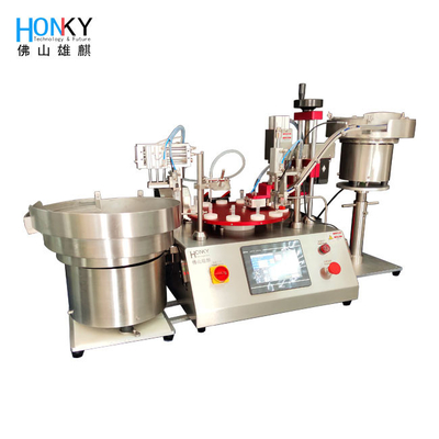 เครื่องบรรจุและปิดขวดสารปฏิกิริยาขนาดเล็กแบบอัตโนมัติ 50BPM สําหรับบรรจุสารปฏิกิริยาชีวภาพ